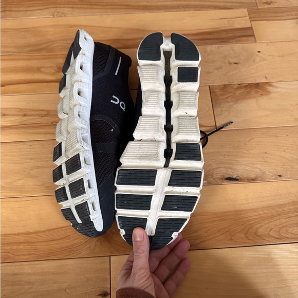 On Running Men's Black and White Athletic Shoes - Picture 9 of 9